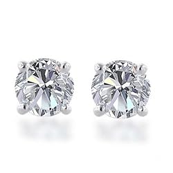 14k Gold, Round, Diamond Stud Earrings (3/4 cttw, I-J Color, I1-I2 Clarity)