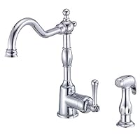 Danze D401557 Opulence Single Handle Kitchen Faucet with Matching Side Spray, Chrome