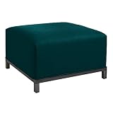 Copenhagen Titanium Ottoman - Microsuede Ebony