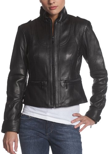 Kenneth Cole Reaction Women's Leather Scuba Coat