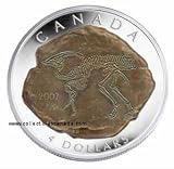 Dinosaur Silver Canada Mint 2007 $4 Fine Silver Dinosaur Coin Duck-billed Dinosaurs Crested Lizard Parasaurolophus