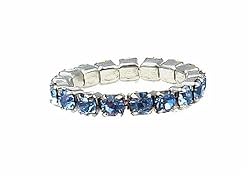 Toe Ring - T9 - Crystal Band ~ Lt. Sapphire