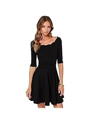 Flared-Skirt Evening Dress/Prom Dress/Party Dress/Tunic/Mini Dress 