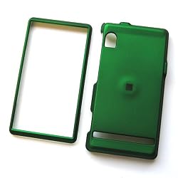 Motorola Droid A855 Verizon Rubberized Snap On Protector Hard Case Green