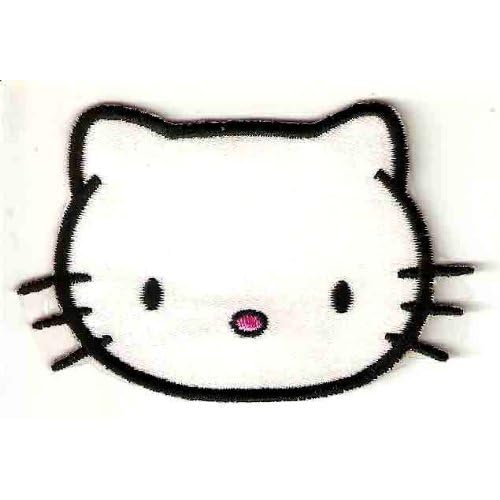 Amazon.com: Dear Daniel / Hello Kitty head - no bow black outline ...