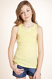 Pure Cotton Neck Embellished Vest Top