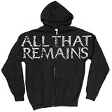 ALL THAT REMAINS - Large Chest Logo - Charcoal Zip Up Hoodie