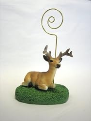 Deer Buck Figurine Memo Holder | Desk Memo Note Holder