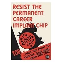 Futurama Tin Cubicle Sign - Resist the Permanent Career Implant Chip