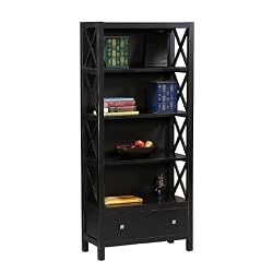 Lattice Collection 5-Shelf Bookcase