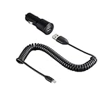 OEM HTC CC C200 Micro-USB Coiled Cable and USB Car Charger Adapter for One Series; M7, M8, M9, Max, Mini, Desire SV, X, DroidDNA, EVO 4G, 8XT, Droid Incredible, Thunderbolt 4G, Freestyle, 7 PRO, DROID Incredible 2. EVO 4G, EVO SHIFT 4G, Speedy, Knight, Inspire 4G G2 Vanguard ,Vision, Desire ADR6275, Aria A6366, Desire US, myTouch 3G! (Black)
