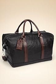 Leather Double Handle Detachable Strap Holdall