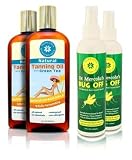 Mercola Tanning Oil 8 oz 2 Bottles Bug off 8 oz 2 Bottles