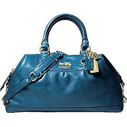 Coach Large Leather Sabrina Duffle Bag Tote 12949 Teal