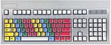 Finger Position Keyboard Stickers Labels Decals for the Beginning Typing Student to Graphically Showing "Typing Zones" for each Finger (Lexan&reg; Polycarbonate Material, 3M&reg; Adhesive)