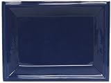 Blue Fish Ceramic Pottery Salmon Rectangle Tray 13" x 10" x 1"