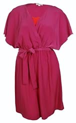 Belted Flutter Polyester  Dress