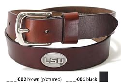 Black Leather Belt Strap - Collegiate Series