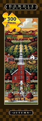 New England Autumn Church 300pc 8x24 Tall Jigsaw Puzzle by Eric Dowdle