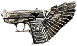 Mens "Winged Pistol" Gun Metal Belt Buckle
