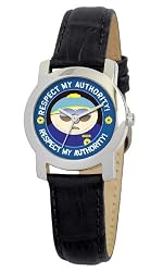 South Park Women's D1562S021 Eurus Collection Cartman Black Leather Watch