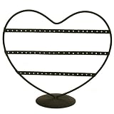 Decorative Heart Jewelry Stand Holder Organizer Earrings 30 Pairs Bronze Tech Swiss
