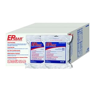 ER Emergency Ration 3600+ Calorie, 5-Year Emergency Food Bar for Survival Kits and Disaster Preparedness (Case of 20)