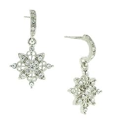 Amore Sparkling Snowflake Earrings