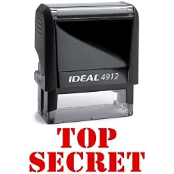 TOP SECRET Office Stock Self-Inking Rubber Stamp