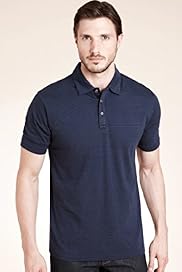 Pure Cotton Short Sleeve Feeder Striped Polo Shirt