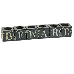 Witches Garden Halloween Beware Tealight Holders set of 6