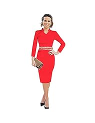 V-neck Faux-Leather/Linen/Polyester Slit Belted Mandarin Collar  Dress