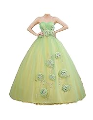 2015 Organza Applique Lace-Up  Tiered Prom Dress/Quinceanera Dress  With Rhinestones