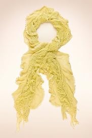 Cashmilon Open Knit Ruffle Scarf