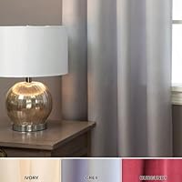 Faux Silk Satin Grommet Curtain 104'W X 84'L Pair - Grey - FS