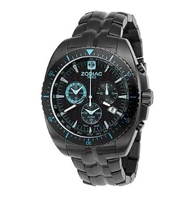 Zodiac #ZO5532 Men's Black IP Speed Dragon Chronograph Alarm Watch