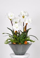 Artificial White Amaryllis Centerpiece