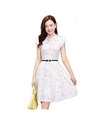 Cotton/Linen Floral Print  Dress