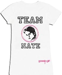 Gossip Girl Team Nate White Juniors T-shirt Tee