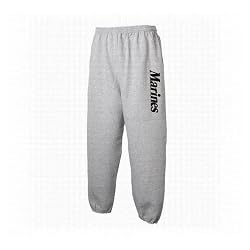 Marines Sweat Pants - Authentic Military Style Physical Training Sweat Pants in Gray