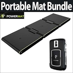 Powermat PMM-PT100 Portable, Foldable Charging Mat (Black) Bundle With Powermat Receiver Li-Ion Battery Door for Blackberry Bold Black
