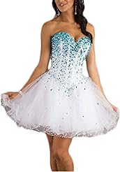 Organza/Tulle Cocktail Short 2015 Beaded Evening Dress/Homecoming Dress/Prom Dress/Party Dress/Wedding Dress 