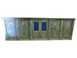 Carved Window-rare Antique Carved Window Frame 106"