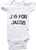 J IS FOR JACOB / Hurry Up - Name-series - White or Blue Onesie / Baby T-shirt