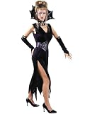 Halloween Elegant Black Widow Costume Gothic Dress