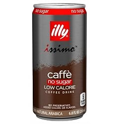illy issimo Coffee Drink, Caff&egrave; (No Sugar), 6.8-Ounce Cans (Pack of 12)