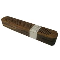 Wooden Coffin Incense Burner 12, Beautiful Hand Crafted Design: Free 40 Gm N...