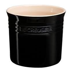 Le Creuset Stoneware Large 2-3/4-Quart Utensil Crock, Black Onyx