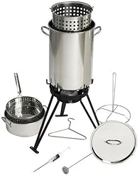 Outdoor Gourmet 30 Quart Professional Grade Ultimate Outdoor Cooking Set, Stainless Steel