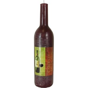Wine Bottle Candle in the Shape of a Real Bottle, Red Wine